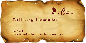 Malitsky Cseperke névjegykártya
